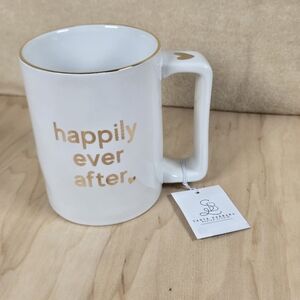 Gold Foil Happily Ever After Ceramic Mug Wedding Gift Santa Barbara